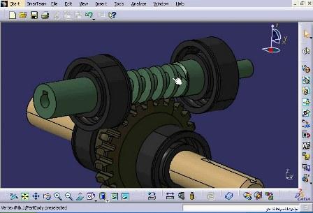 طراحی و مونتاژ گیربکس حلزونی در CATIA Assembly Design